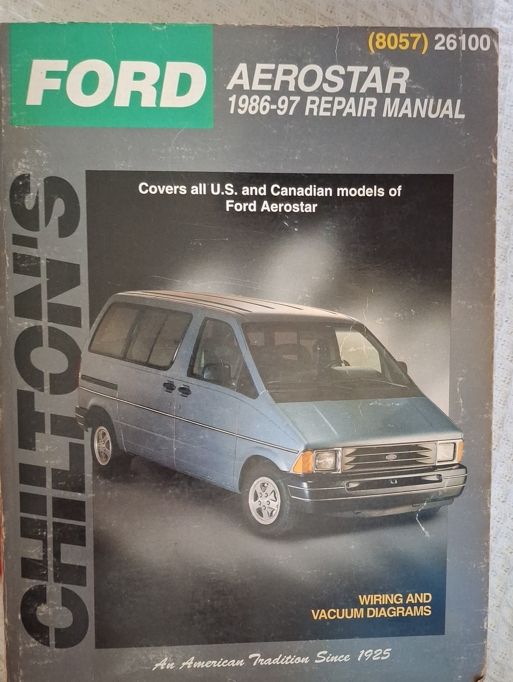 Used Chiltons Ford Aerostar '86-'97 Repair Manual